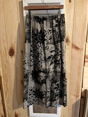 Hot Cotton 100% Linen Maxi Skirt Slit In Back